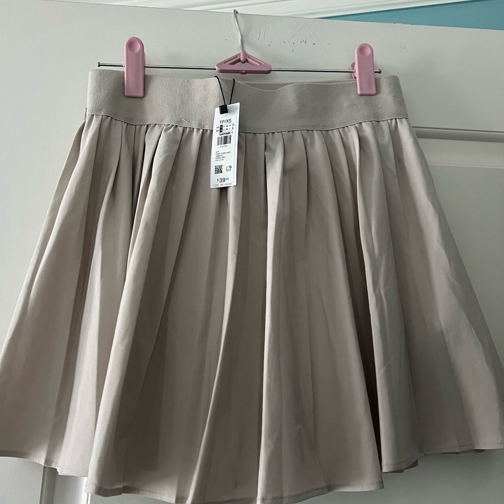 Garage Light Tan A-Line Skirt